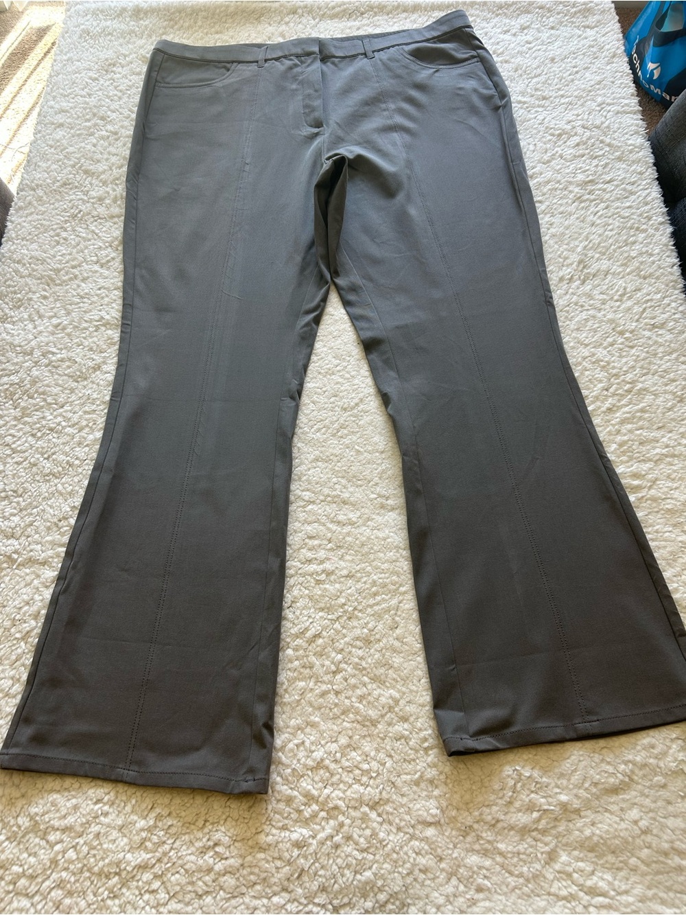 Isaac Mizrahi Live! Gray Pull-On Pants With Spandex